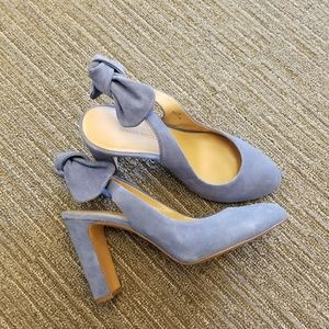Banana republic baby blue suede heels